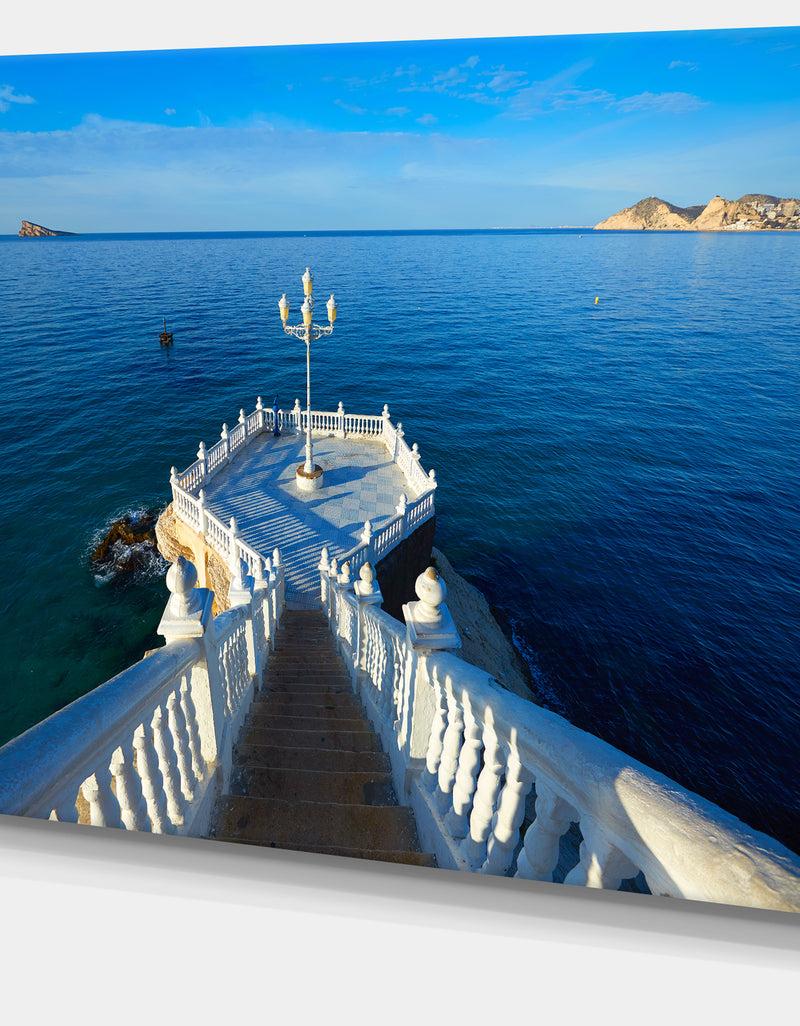 DesignQ Benidorm Mirador Del Castillo Lookout Point - Seashore Canvas Wall Artwork