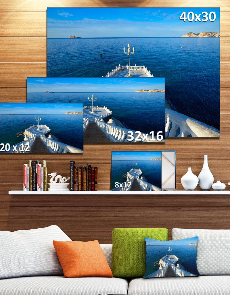 DesignQ Benidorm Mirador Del Castillo Lookout Point - Seashore Canvas Wall Artwork