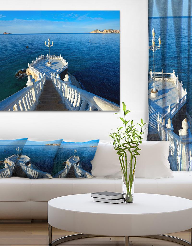 DesignQ Benidorm Mirador Del Castillo Lookout Point - Seashore Canvas Wall Artwork