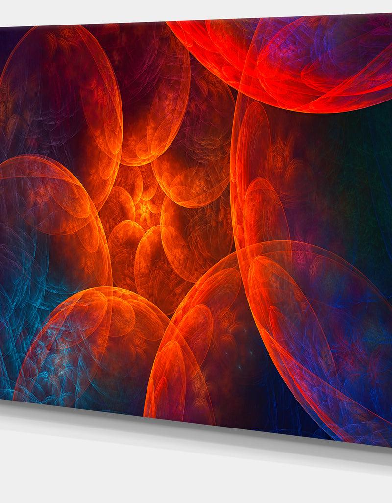 DesignQ Biblical Sky With Red Clouds - Abstract Wall Art Canvas