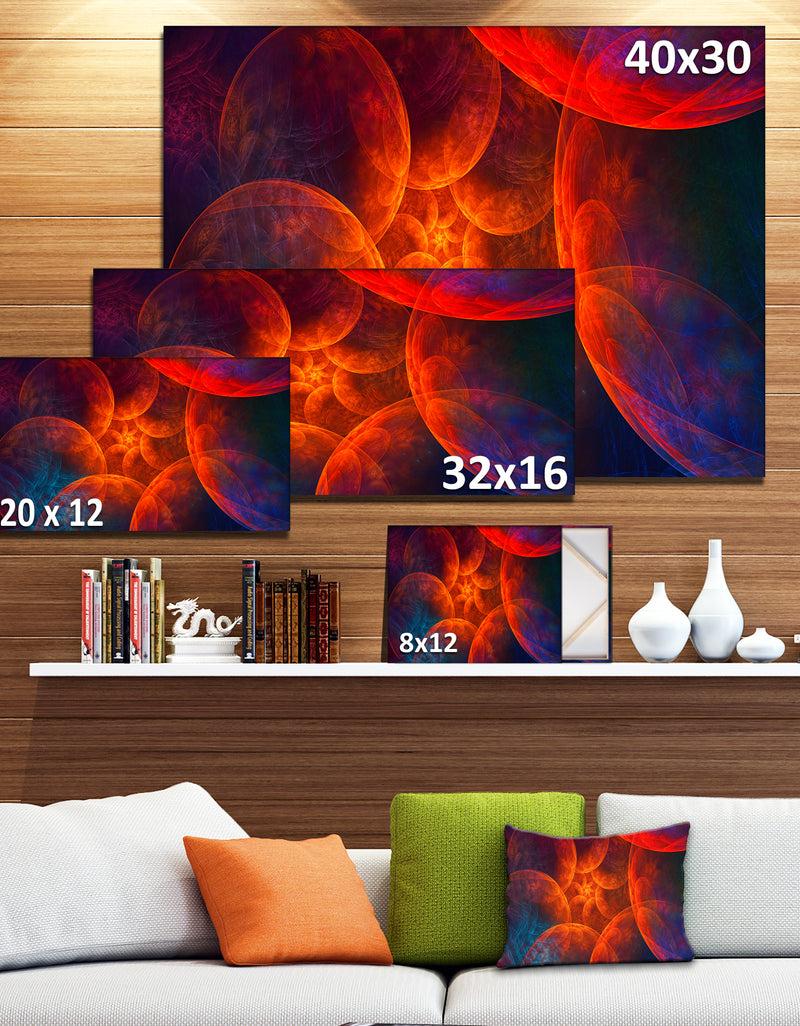 DesignQ Biblical Sky With Red Clouds - Abstract Wall Art Canvas