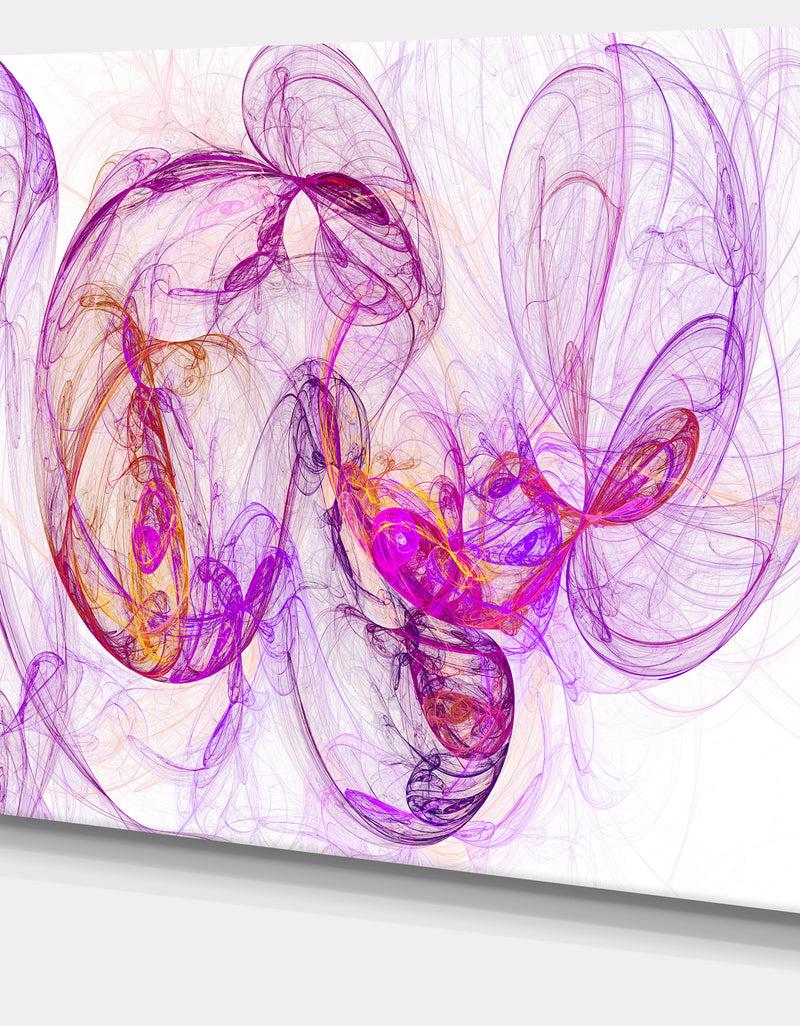 DesignQ Billowing Smoke Magenta - Abstract Digital Art Canvas Print