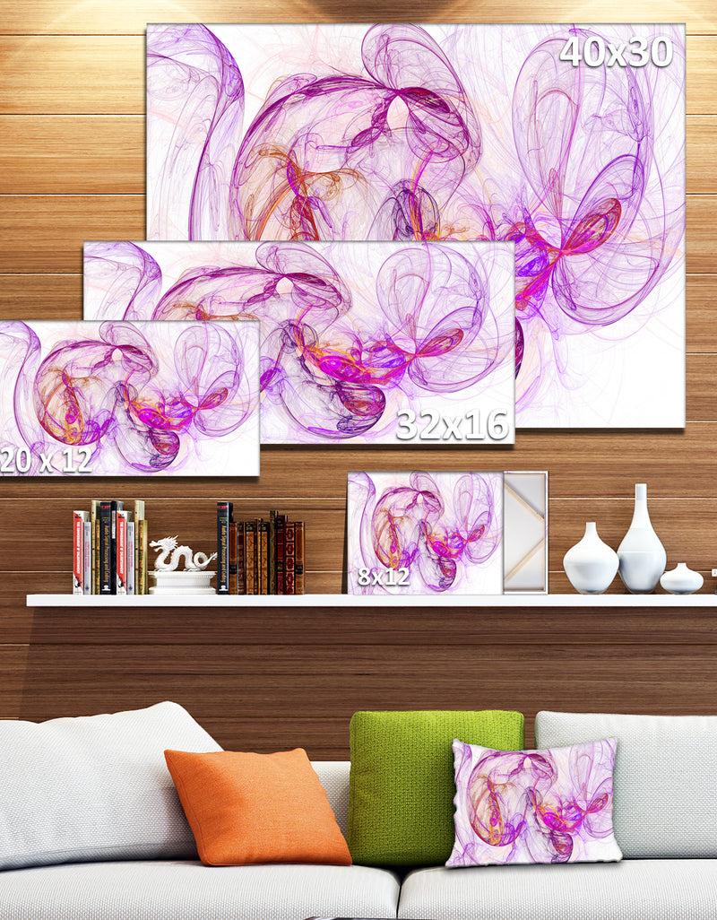 DesignQ Billowing Smoke Magenta - Abstract Digital Art Canvas Print
