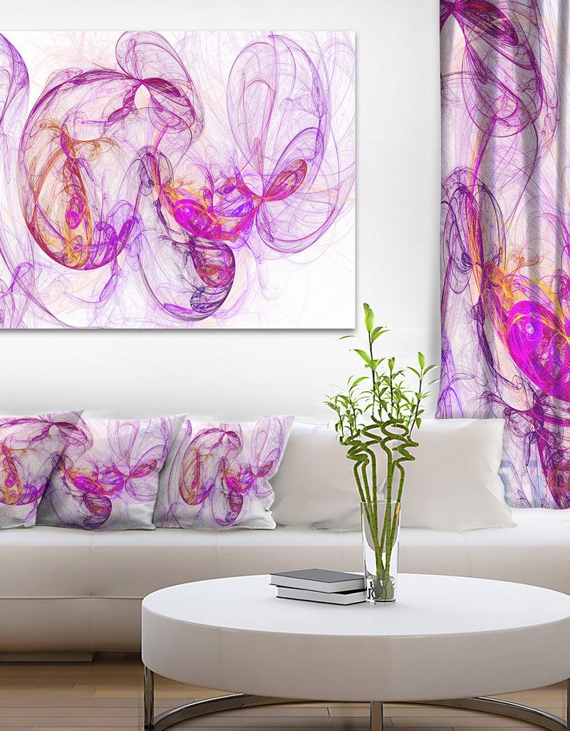 DesignQ Billowing Smoke Magenta - Abstract Digital Art Canvas Print