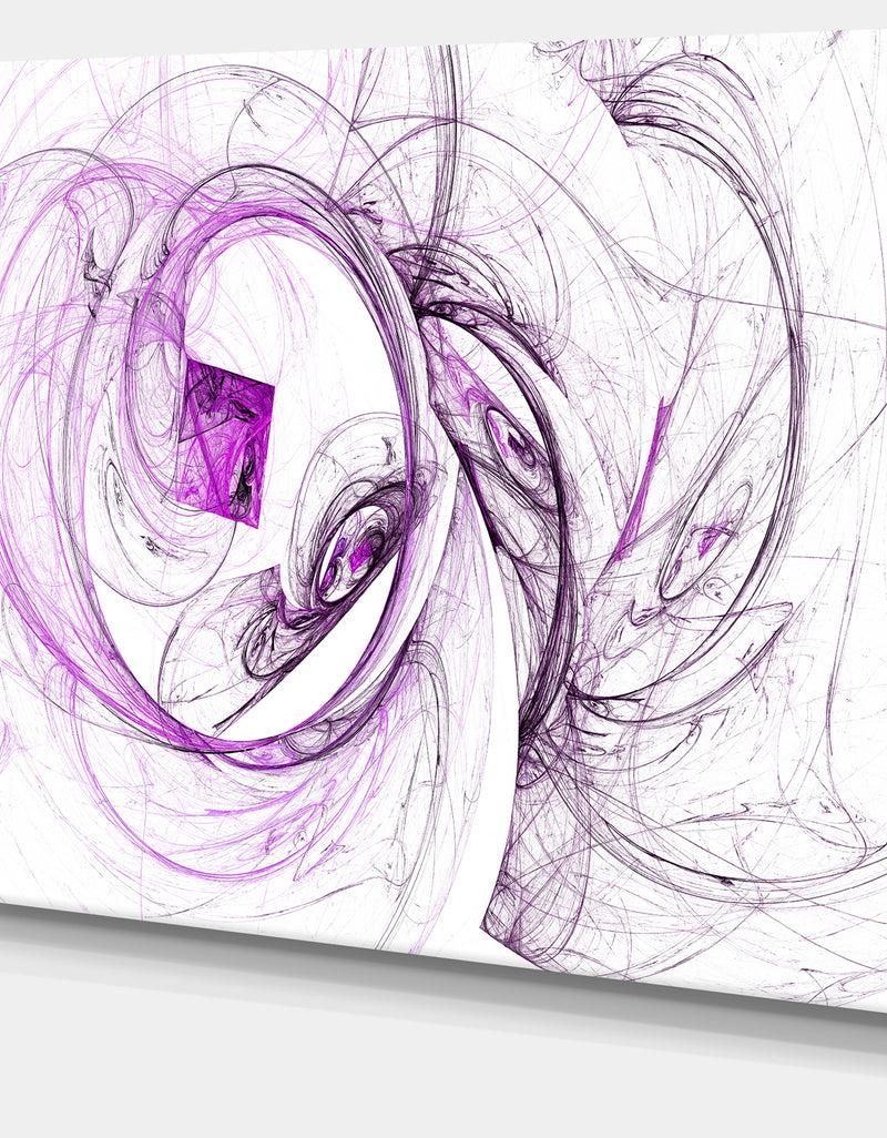 DesignQ Billowing Smoke Purple - Abstract Digital Art Canvas Print