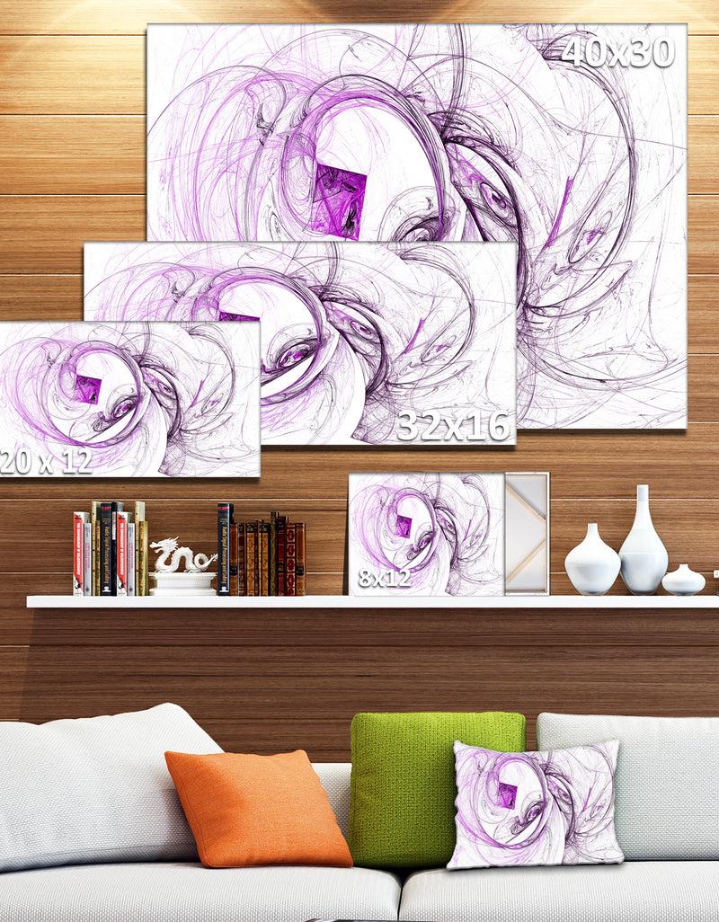 DesignQ Billowing Smoke Purple - Abstract Digital Art Canvas Print