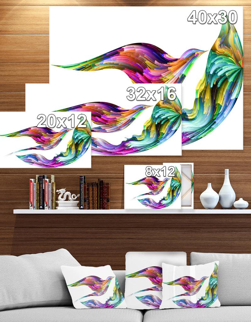 DesignQ Bird Petals Of Imagination - Digital Art On Wrapped Canvas