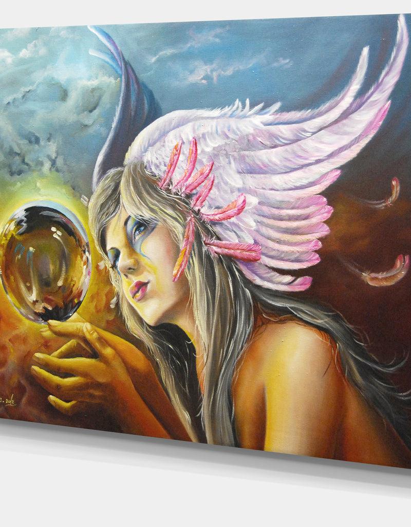 DesignQ Birth Of An Idea - Abstract Digital Art Canvas Print