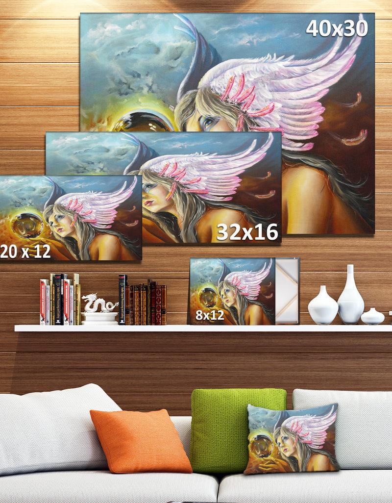 DesignQ Birth Of An Idea - Abstract Digital Art Canvas Print