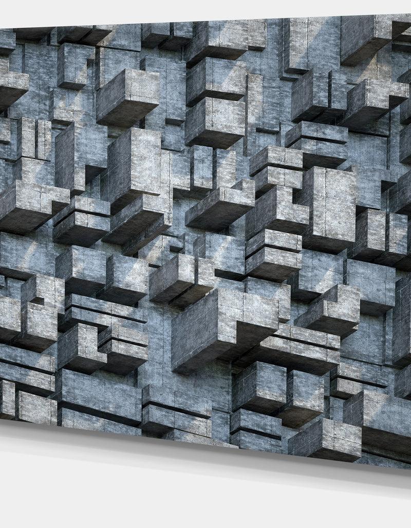 DesignQ Black Abstract Geometric Background - Abstract Canvas Wall Art