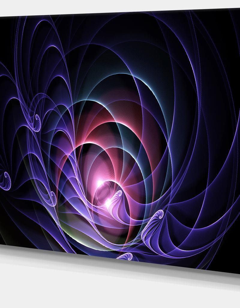 DesignQ Blue 3D Surreal Fractal Design'Large Abstract Canvas Art Print