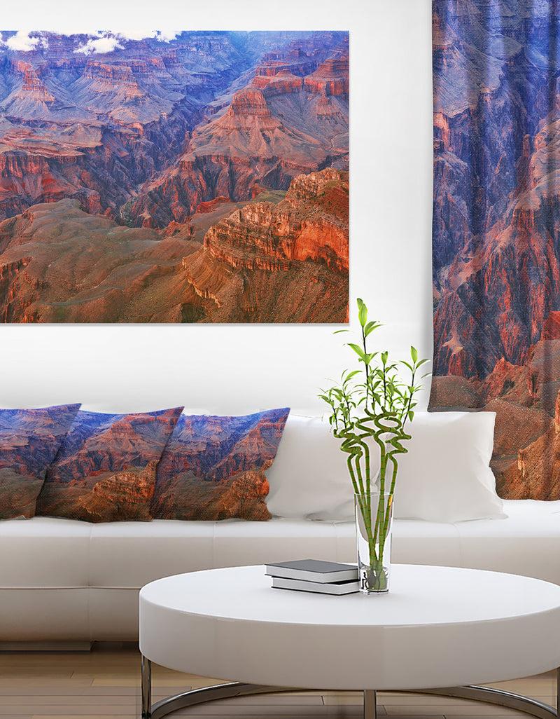DesignQ Blue And Red Grand Canyon View - Landscape Artwork Canvas