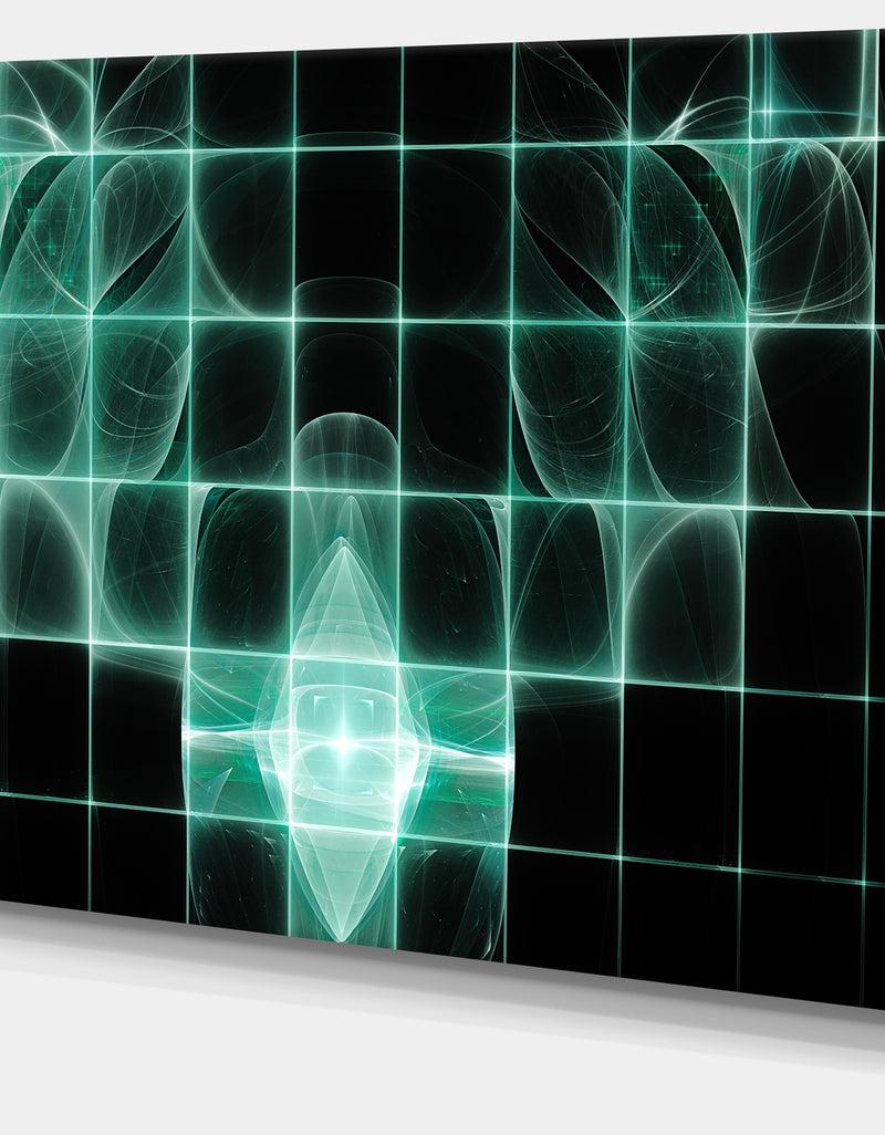 DesignQ Blue Bat On Rader Screen - Abstract Wall Art On Canvas