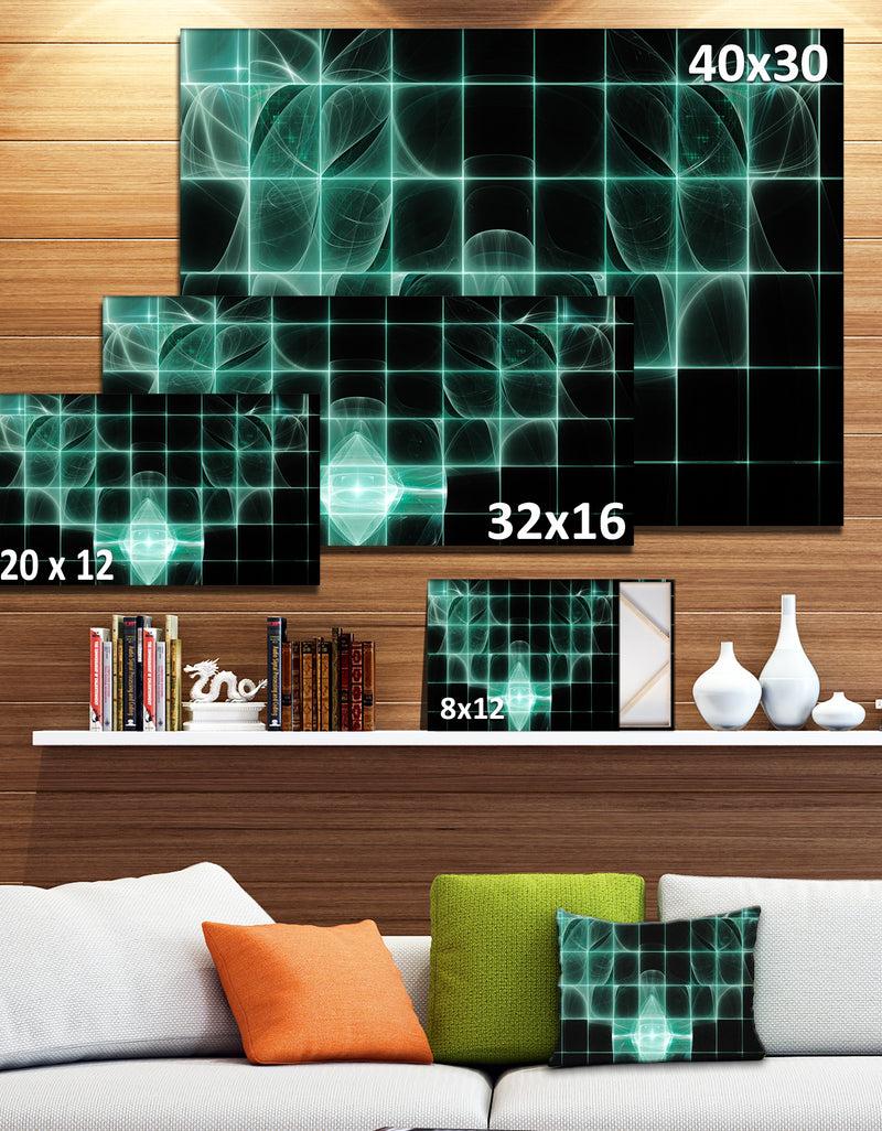 DesignQ Blue Bat On Rader Screen - Abstract Wall Art On Canvas