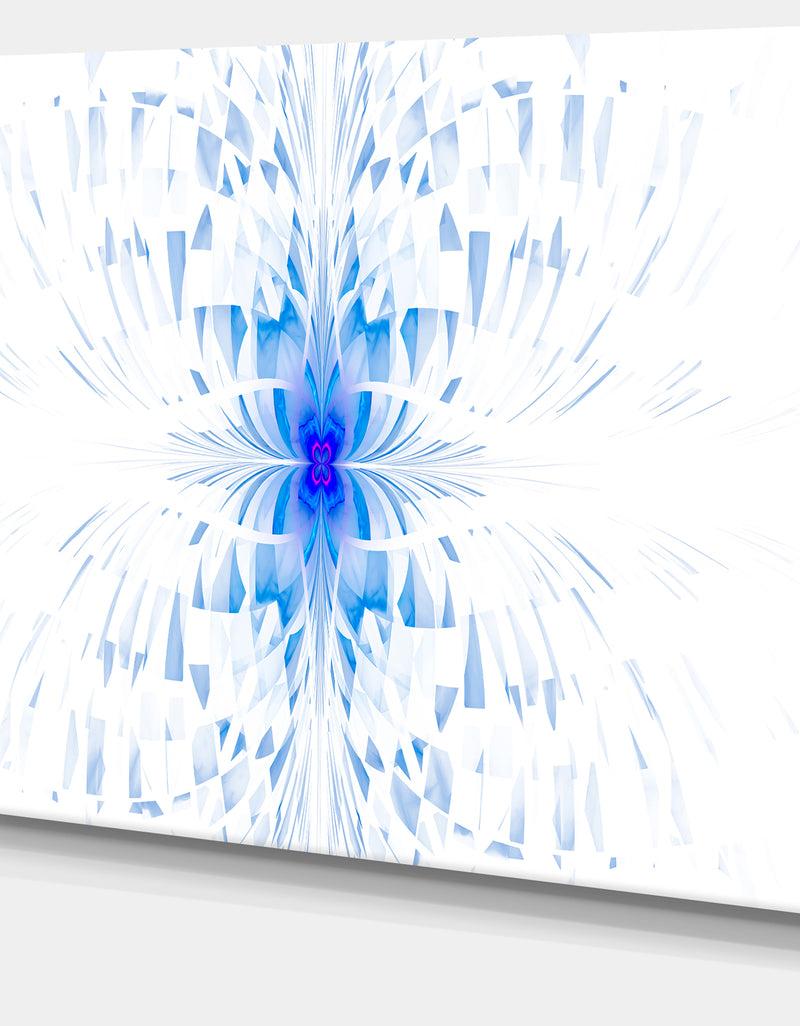 DesignQ Blue Butterfly Outline On White - Extra Large Abstract Canvas Art Print Canvas