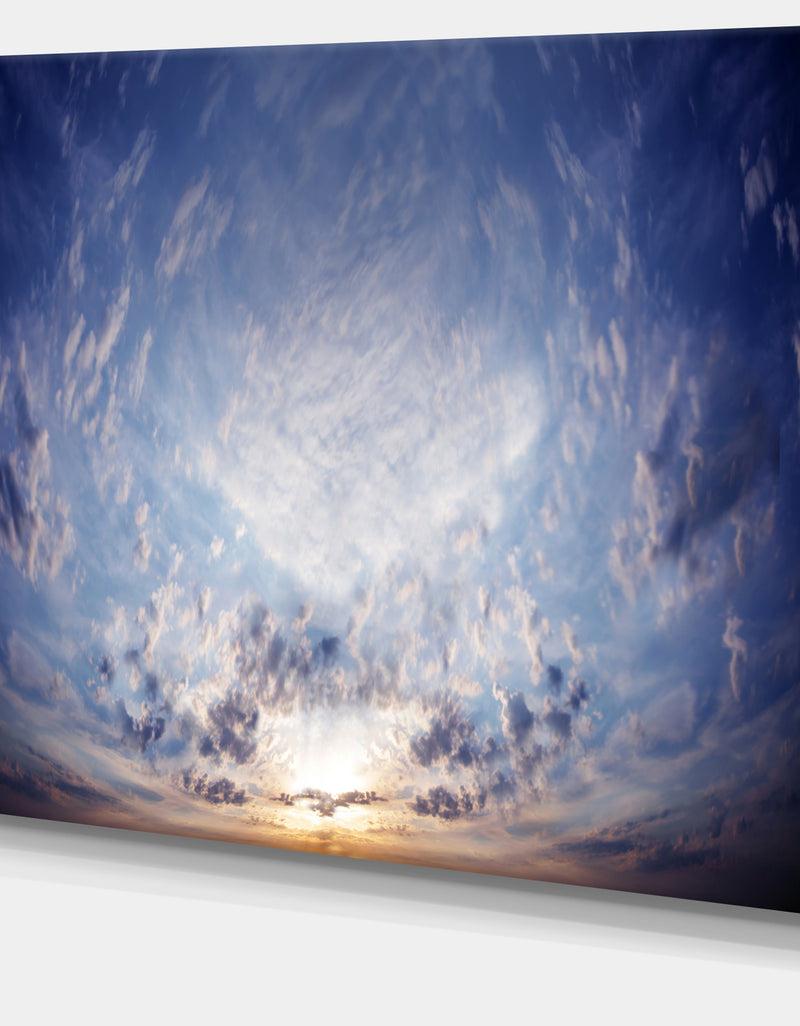 DesignQ Blue Celestial Landscape - Photo Canvas Print