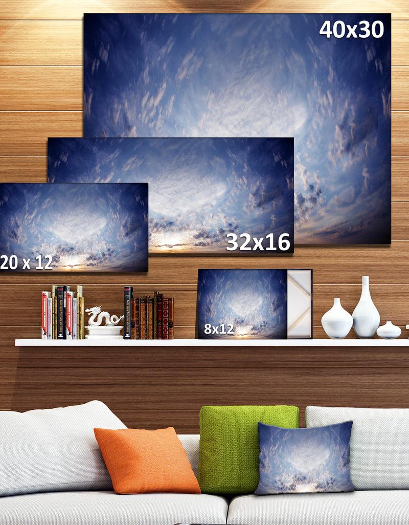 DesignQ Blue Celestial Landscape - Photo Canvas Print