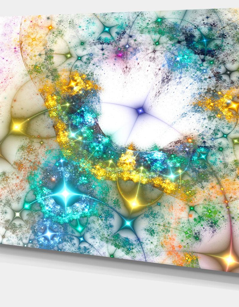 DesignQ Blue Cosmic Black Hole.'Large Abstract Canvas Art Print