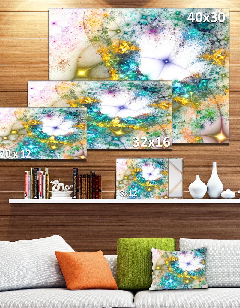 DesignQ Blue Cosmic Black Hole.'Large Abstract Canvas Art Print