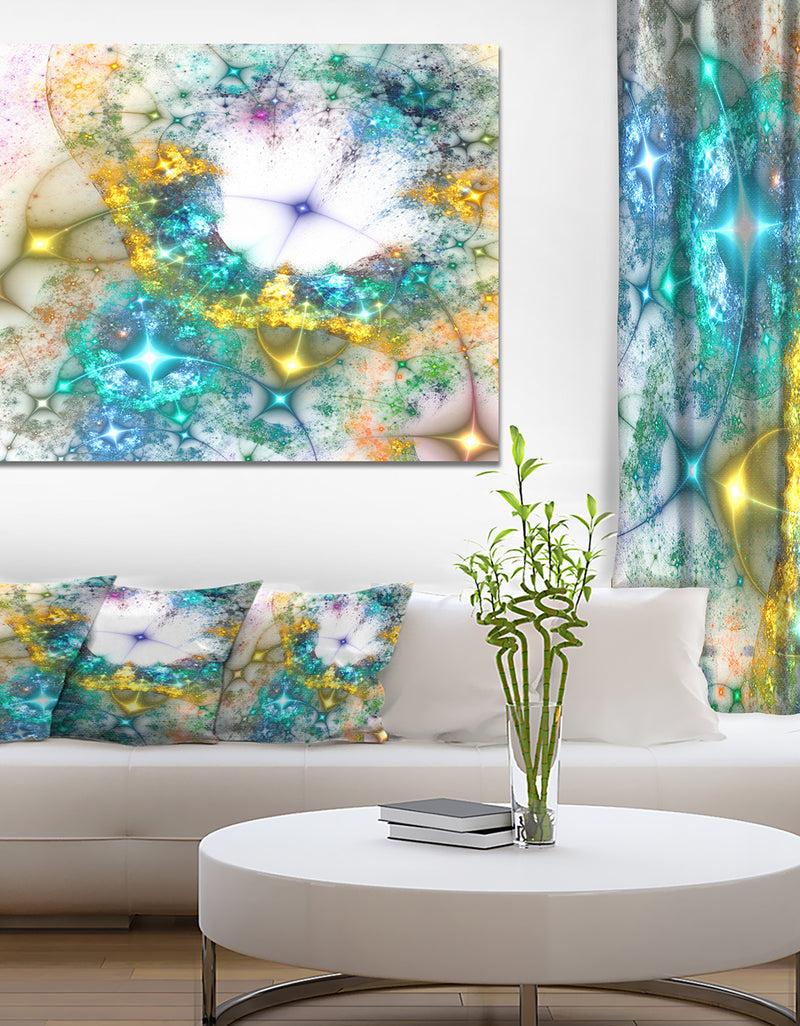 DesignQ Blue Cosmic Black Hole.'Large Abstract Canvas Art Print