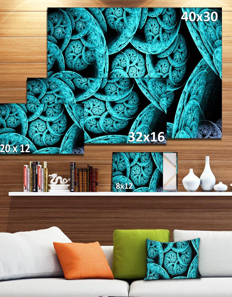 DesignQ Blue Dramatic Clouds - Extra Large Abstract Canvas Art Print