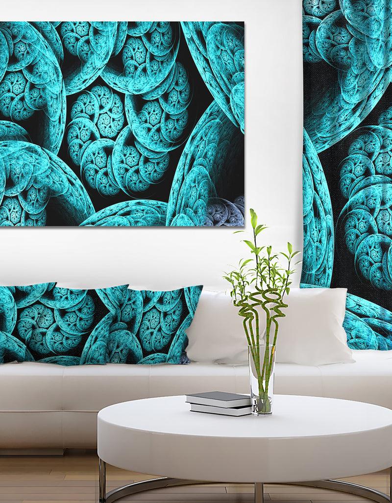 DesignQ Blue Dramatic Clouds - Extra Large Abstract Canvas Art Print