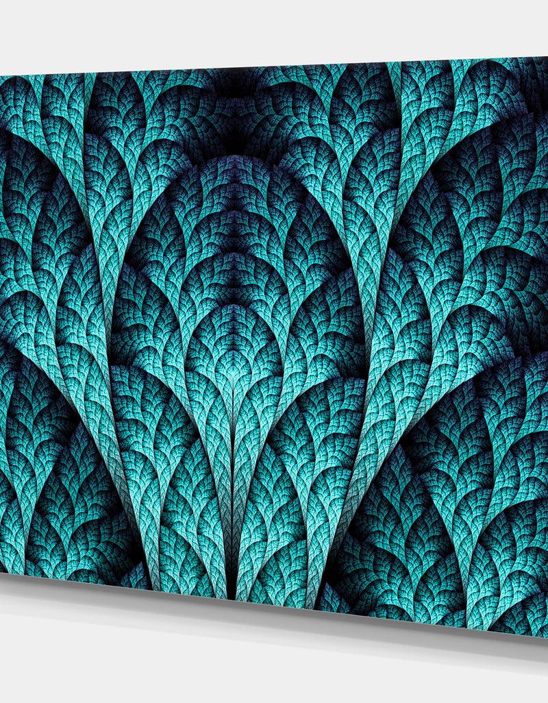 DesignQ Blue Exotic Biological Organism - Abstract Artwork On Canvas