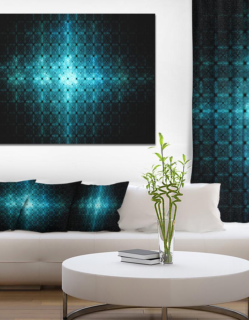 DesignQ Blue Flash of Light on Radar'Extra Large Abstract Canvas Art Print