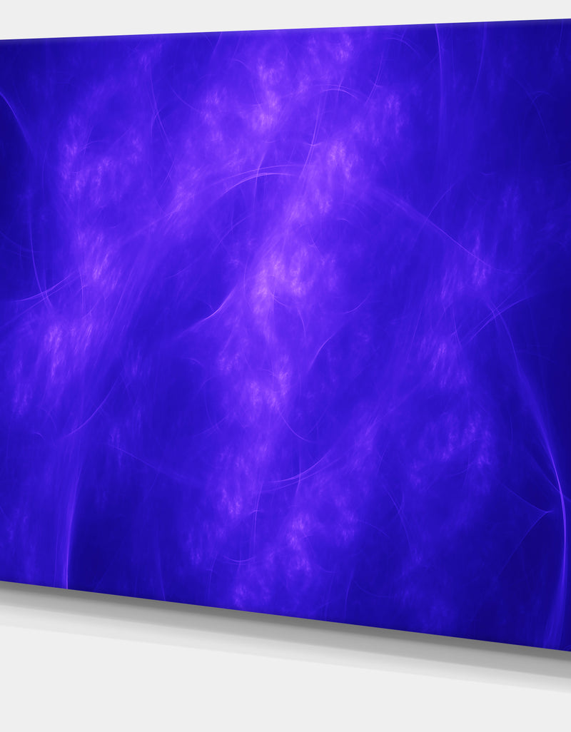 DesignQ Blue Fractal Abstract Pattern - Extra Large Abstract Art On Canvas
