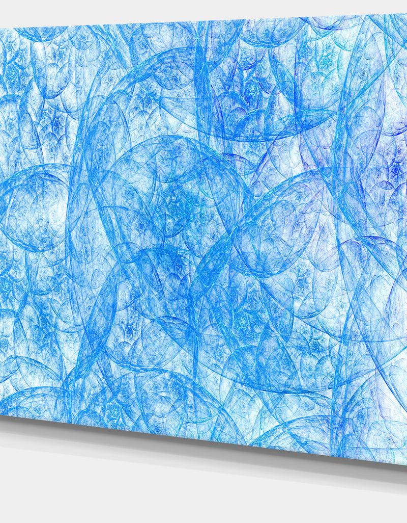 DesignQ Blue Fractal Dramatic Clouds - Abstract Wall Artwork