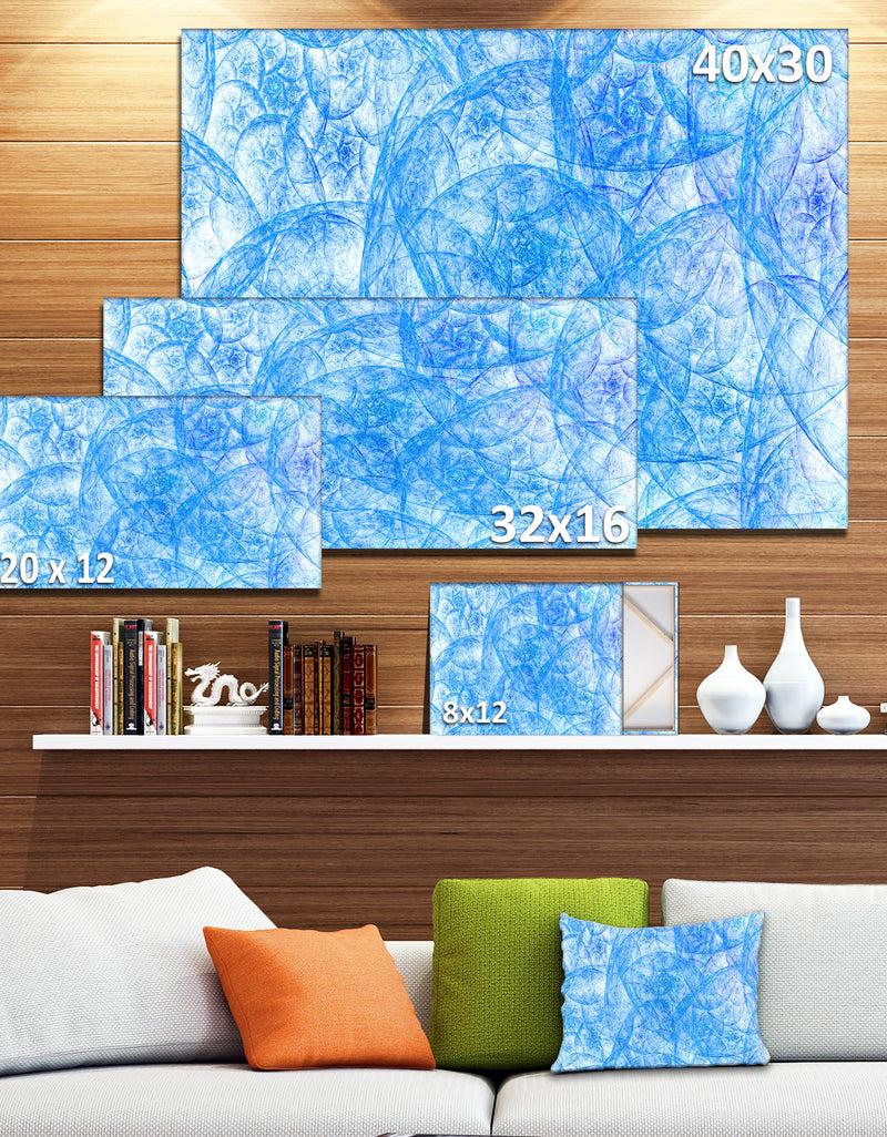 DesignQ Blue Fractal Dramatic Clouds - Abstract Wall Artwork