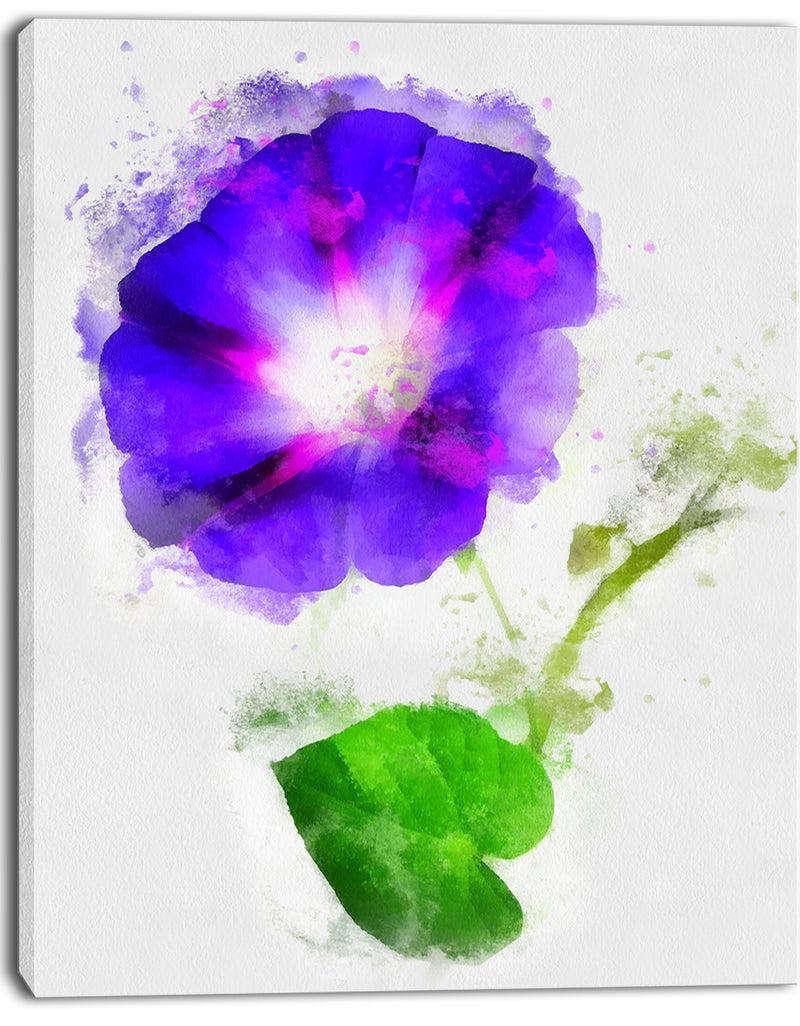 DesignQ Blue Gentiana Alpina Illustration - Extra Large Floral Canvas Art