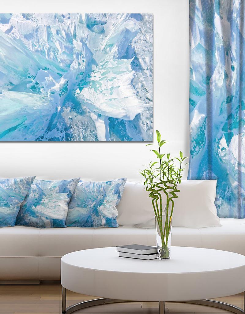 DesignQ Blue Ice Hummocks Baikal - Extra Large Landscape Canvas Art Print