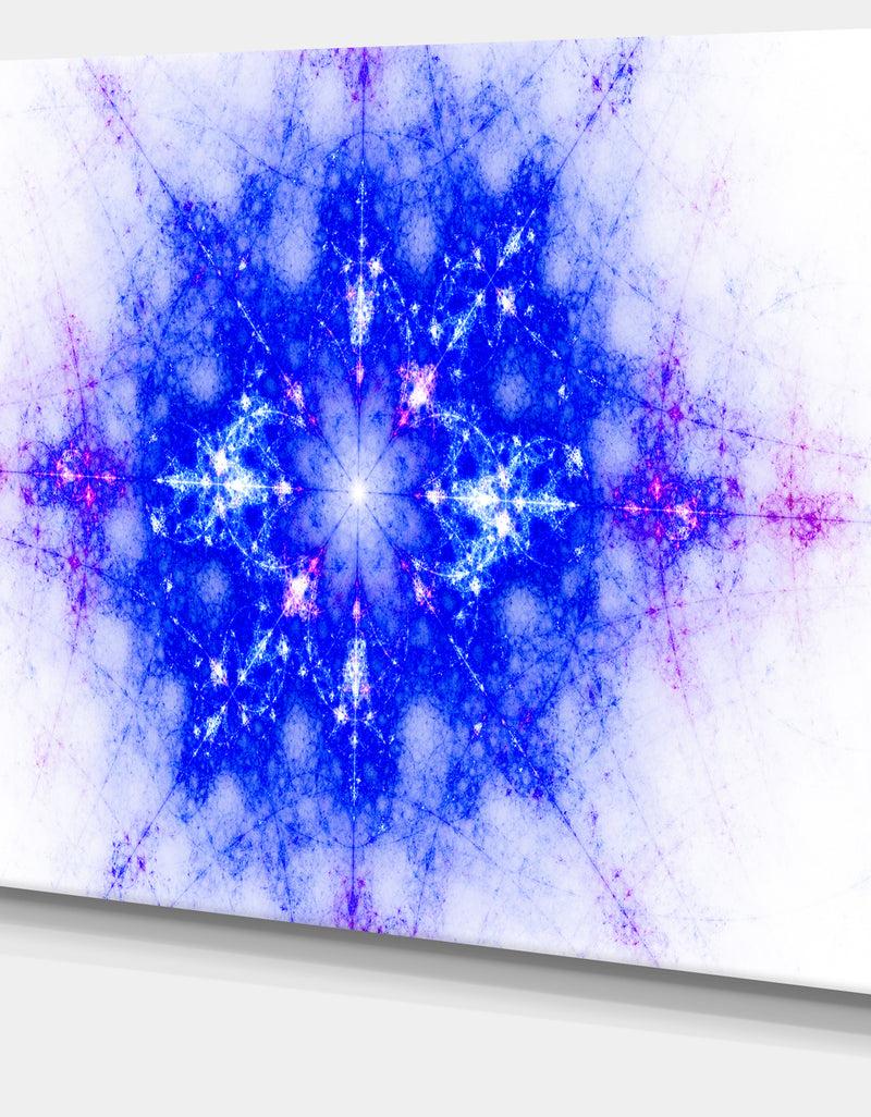 DesignQ Blue Illustration Pattern - Abstract Digital Art Canvas Print