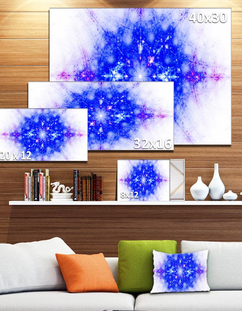 DesignQ Blue Illustration Pattern - Abstract Digital Art Canvas Print