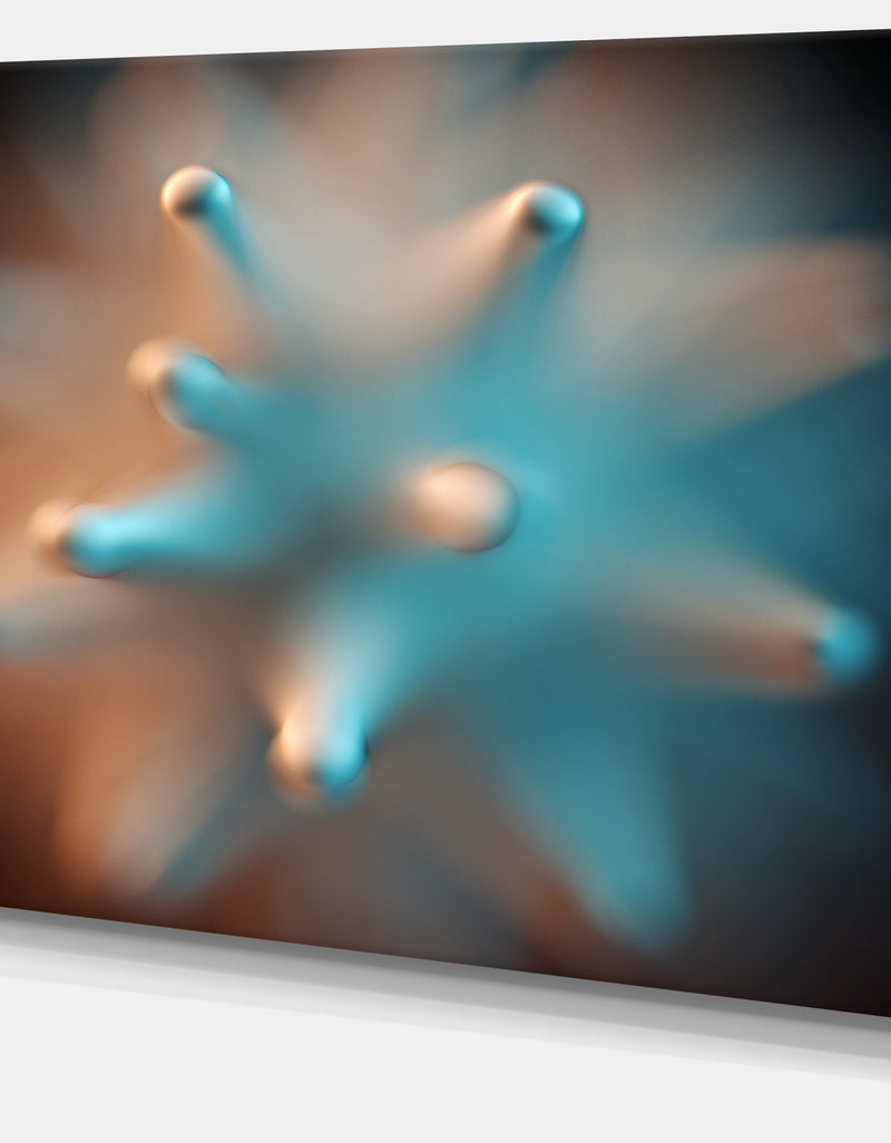 DesignQ Blue Macro Prickly Texture - Abstract Canvas Wall Art