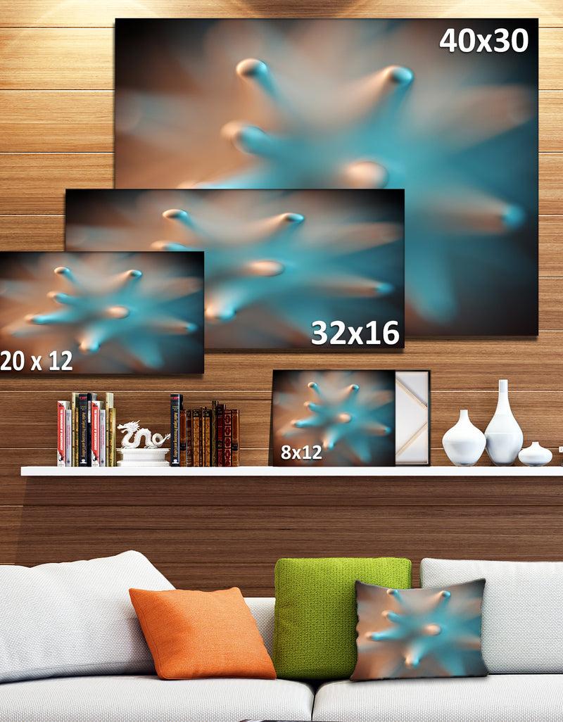 DesignQ Blue Macro Prickly Texture - Abstract Canvas Wall Art