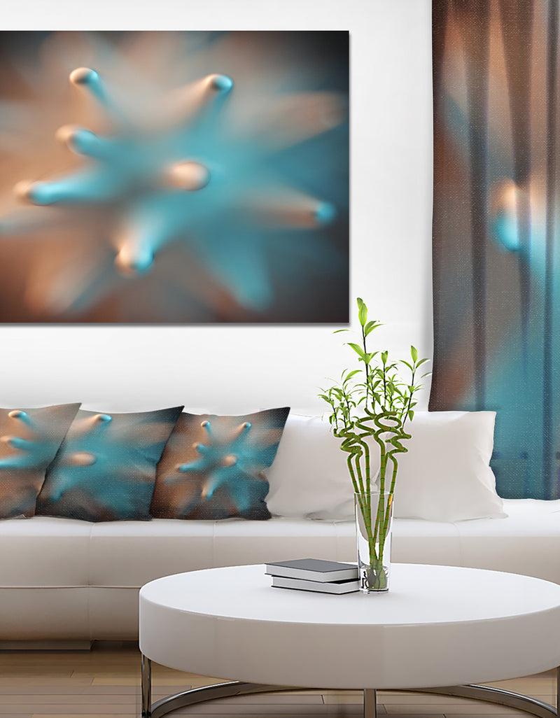 DesignQ Blue Macro Prickly Texture - Abstract Canvas Wall Art