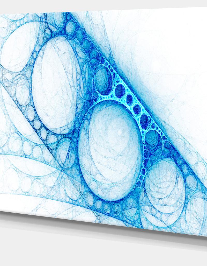 DesignQ Blue Metal Construction - Abstract Digital Art Canvas Print