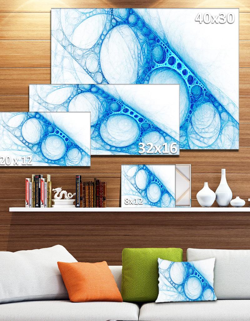 DesignQ Blue Metal Construction - Abstract Digital Art Canvas Print