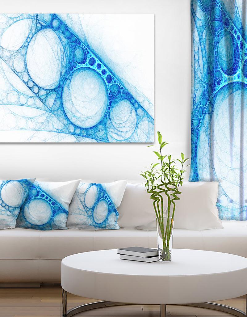 DesignQ Blue Metal Construction - Abstract Digital Art Canvas Print