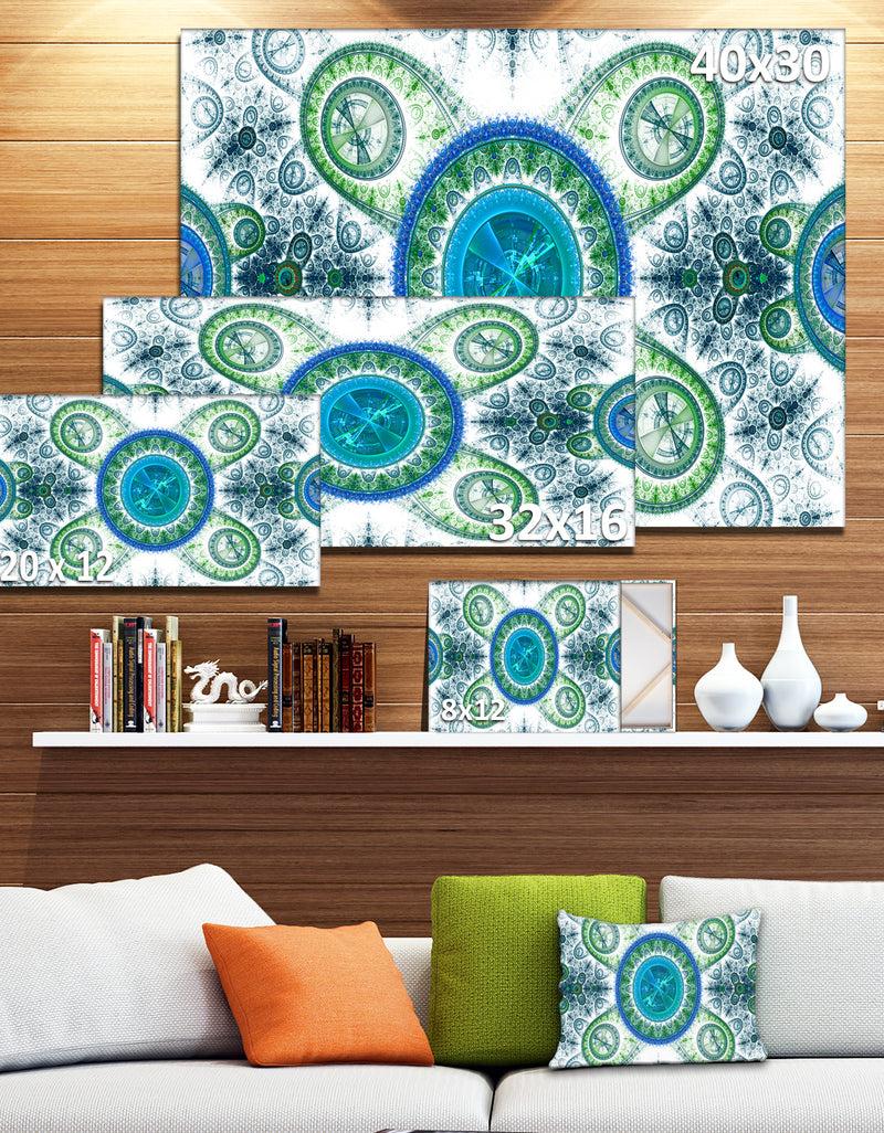 DesignQ Blue Psychedelic Relaxing Art - Extra Large Canvas Art Print