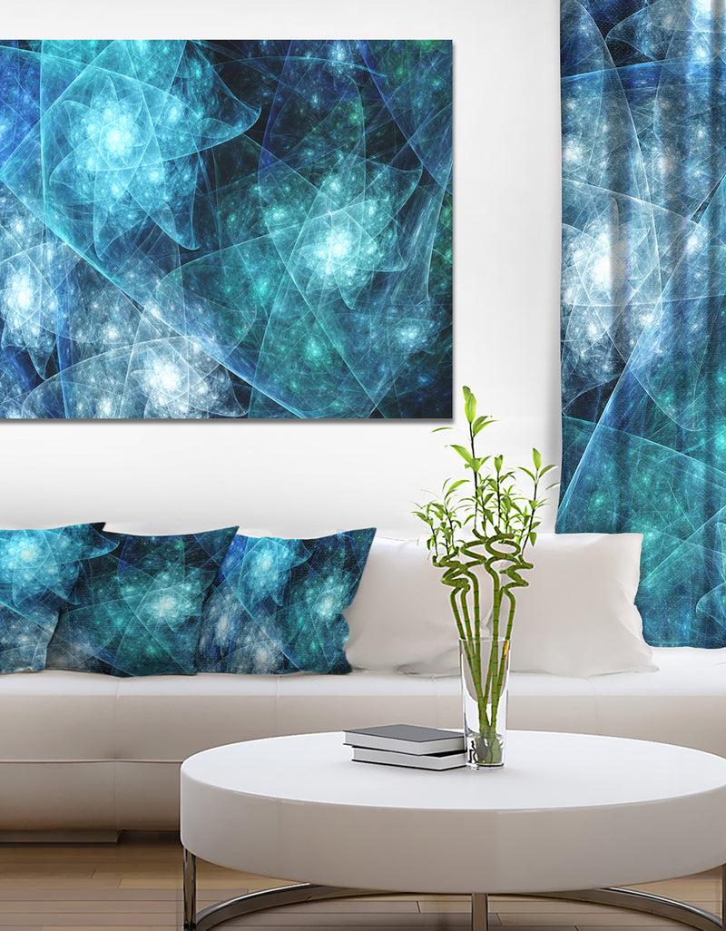 DesignQ Blue Rotating Polyhedron - Extra Large Canvas Art Print