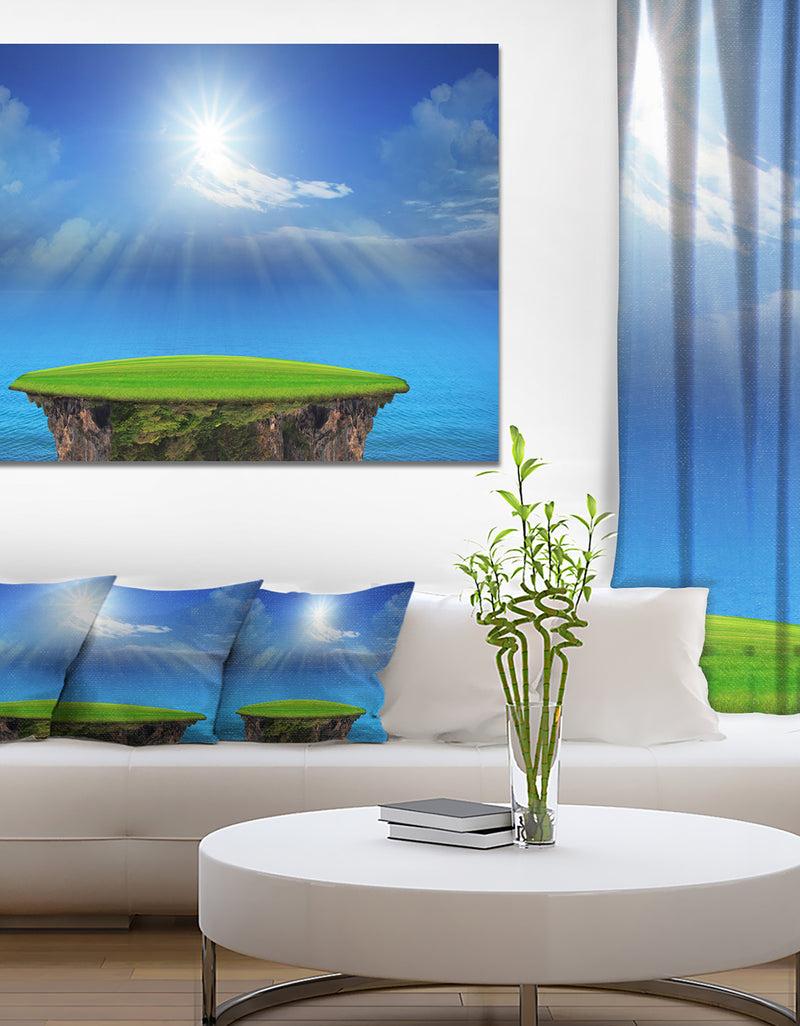 DesignQ Blue Sky and Sun Shining - Landscape Wall Art on Canvas