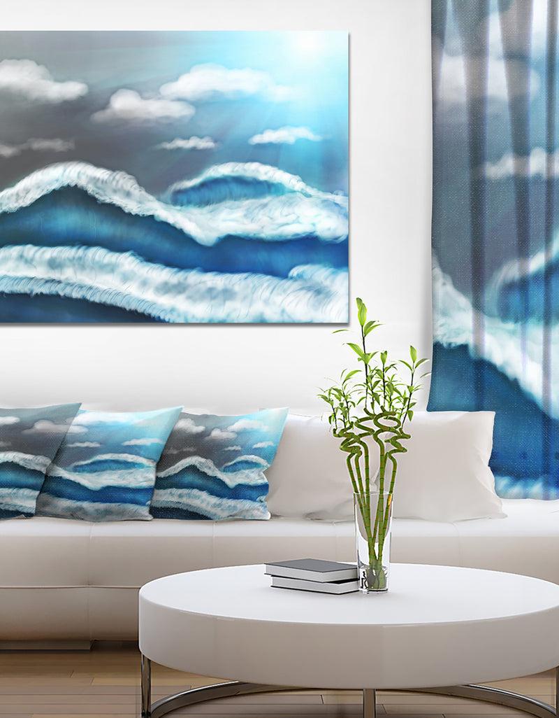 DesignQ Blue Sky with Clouds'Landscape Canvas Art Print