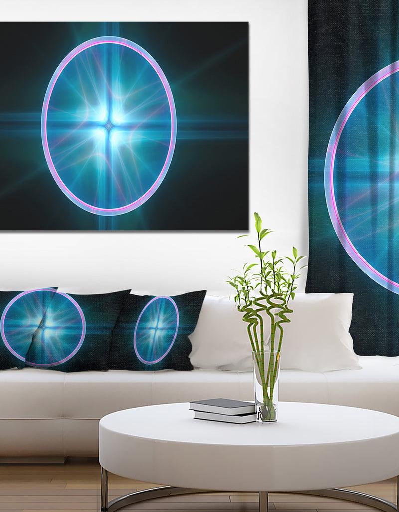 DesignQ Blue Sphere Of Cosmic Mind - Abstract Wall Art On Canvas