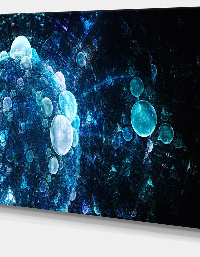 DesignQ Blue Spherical Water Drops - Modern Floral Art