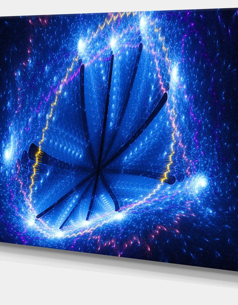 DesignQ Blue Star Clusters - Abstract Canvas Wall Art