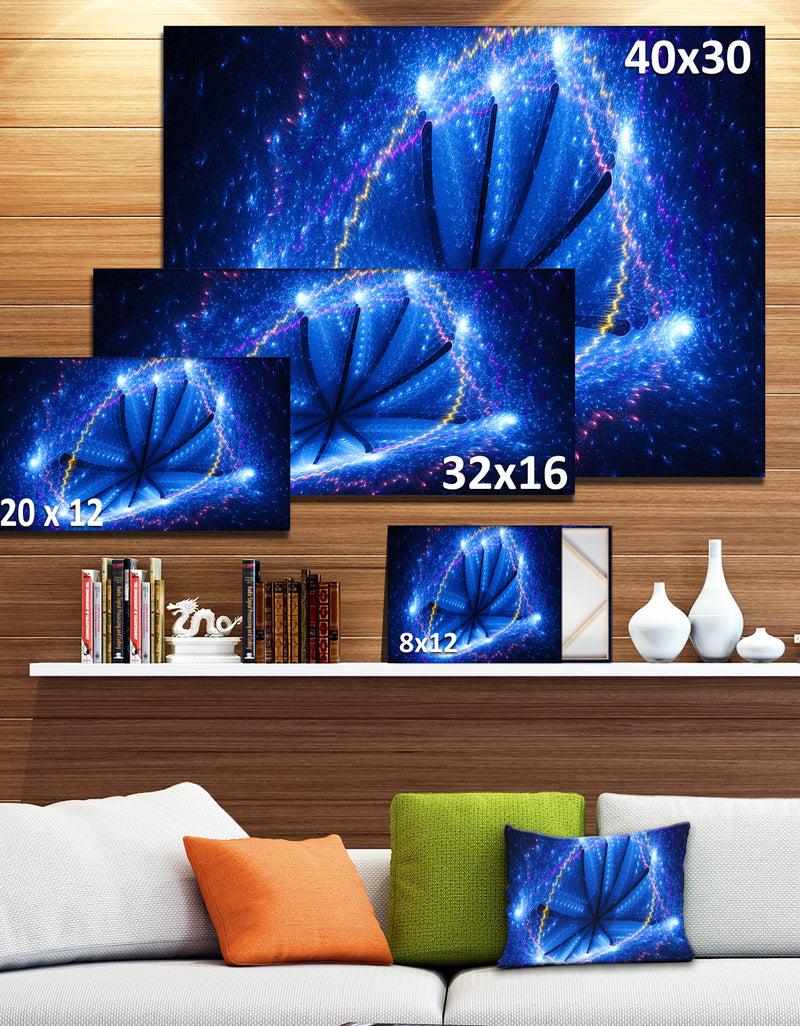 DesignQ Blue Star Clusters - Abstract Canvas Wall Art
