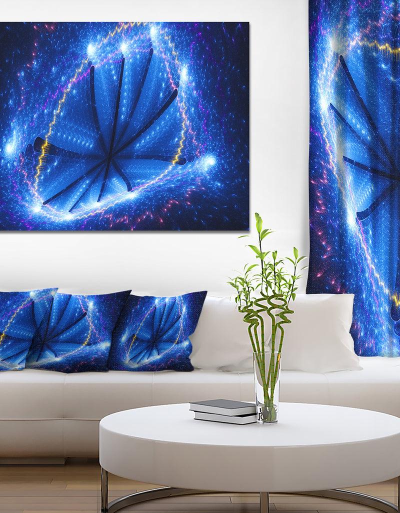 DesignQ Blue Star Clusters - Abstract Canvas Wall Art